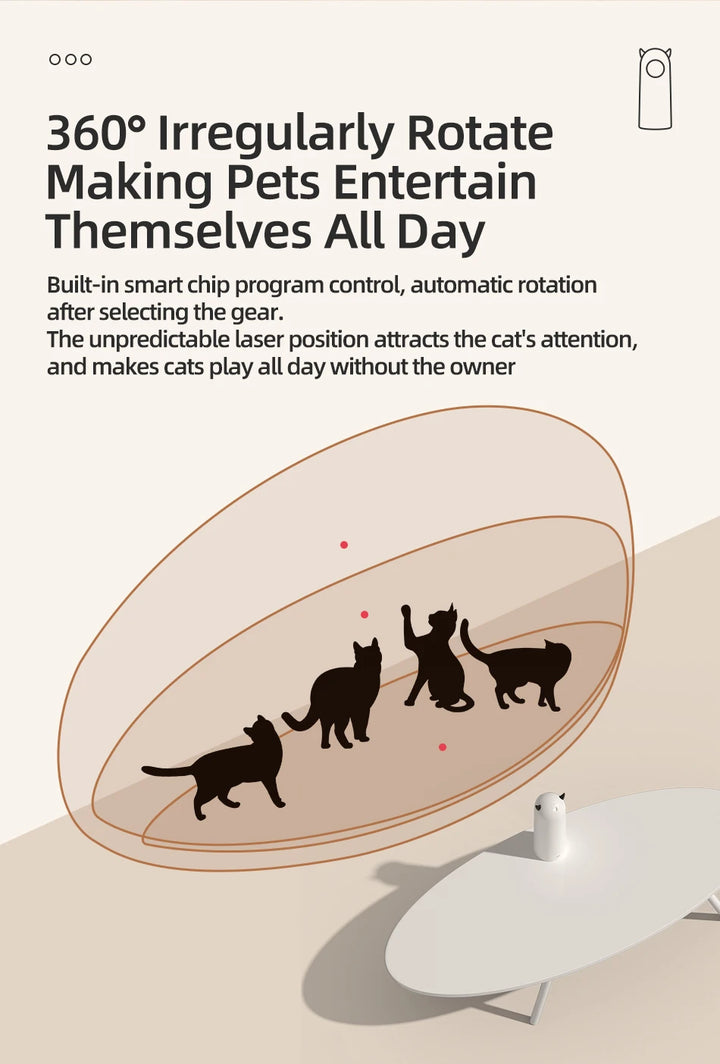 ROJECO Interactive Laser Cat Toy for Indoor Pet Play