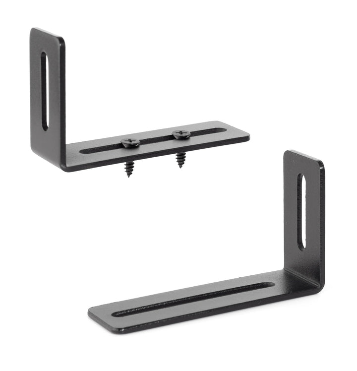 Black Metal 90 Degree Corner Brackets 102mm, 2 Pack