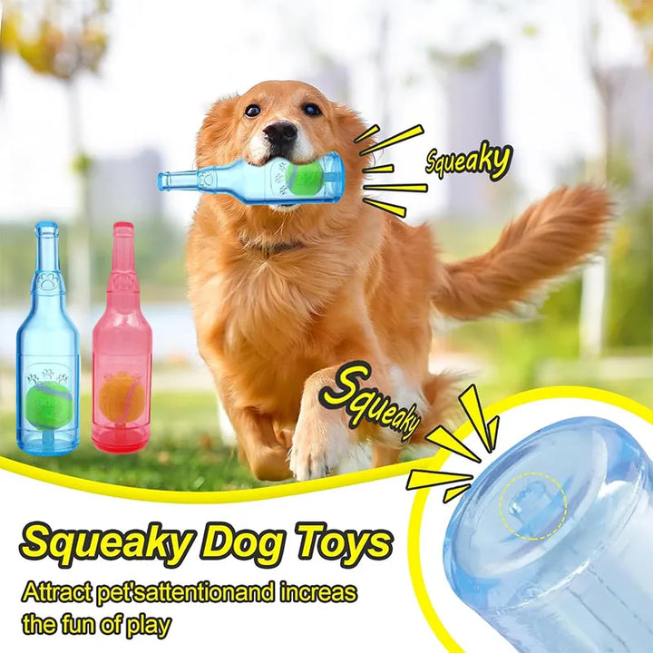 Squeaky Water Bottle Dog Toy for Interactive Chewing