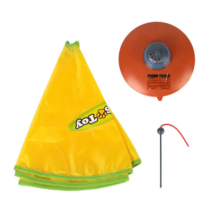 Automatic Cat Toy Plate with Moving Feather, 4 Speeds