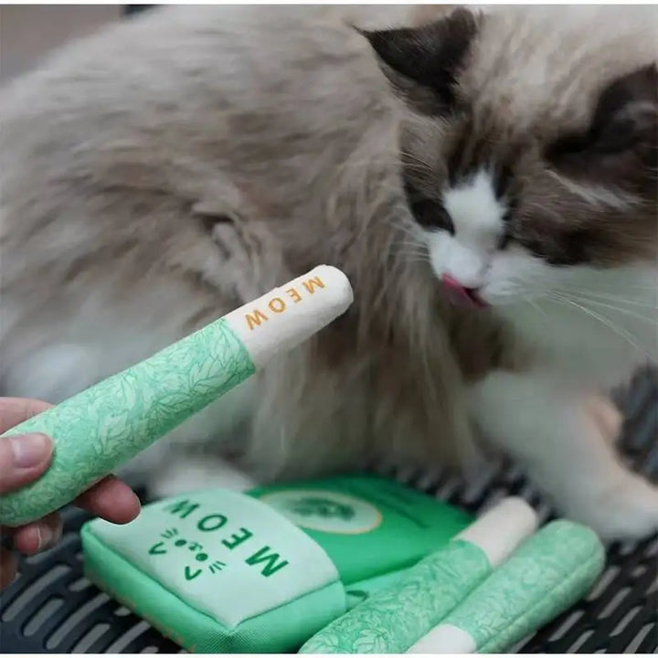 Mint Cigarette Cat Toy Chew Stick for Indoor Cats