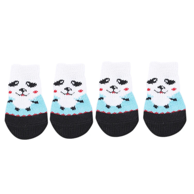 4Pcs Warm Puppy Dog Shoes