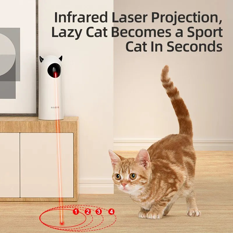 ROJECO Interactive Laser Cat Toy for Indoor Pet Play