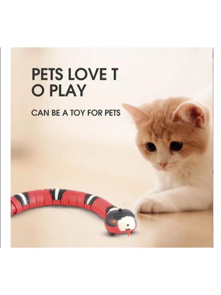 Smart Sensing USB Rechargeable Snake Toy for Cats