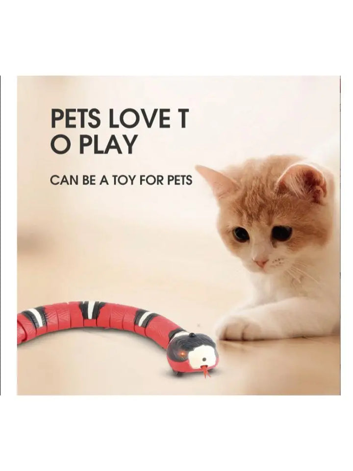 Smart Sensing USB Rechargeable Snake Toy for Cats