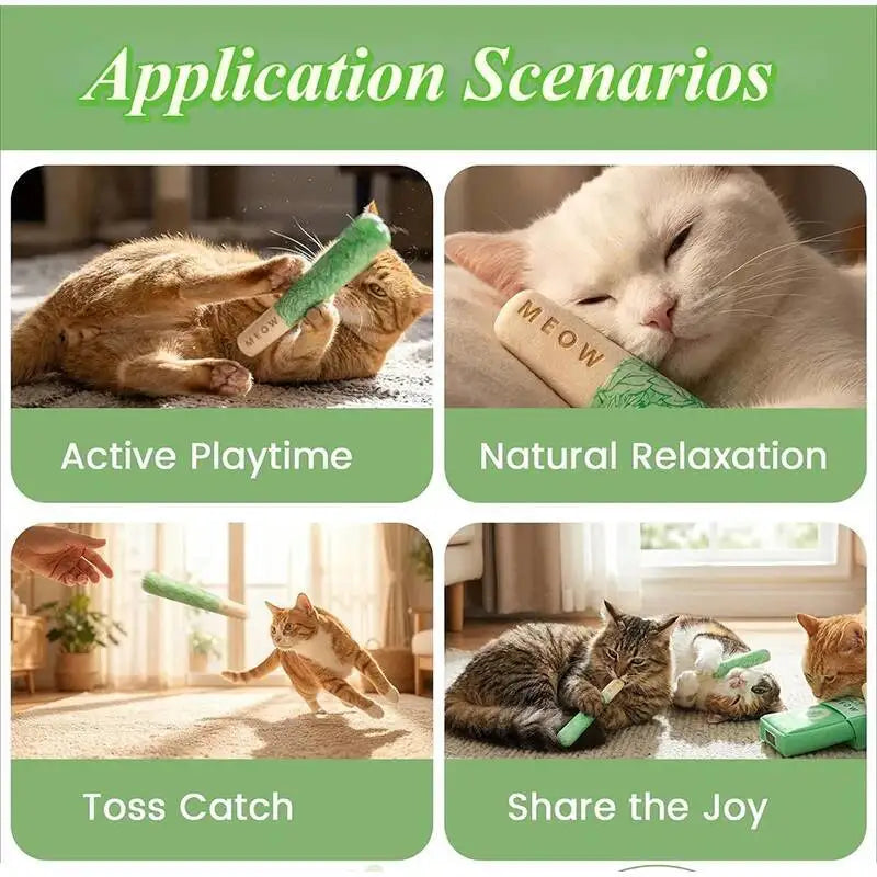 Mint Cigarette Cat Toy Chew Stick for Indoor Cats