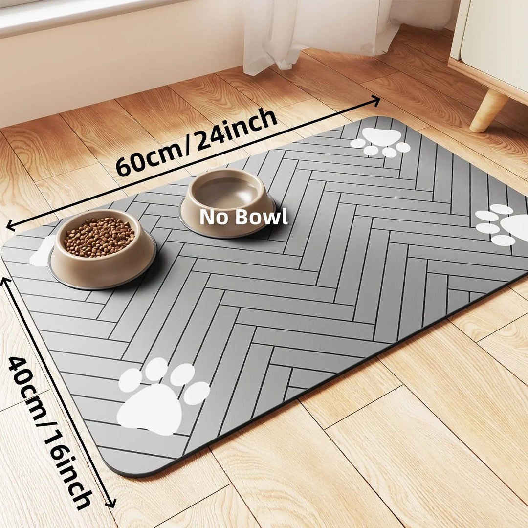 Waterproof & Absorbent Pet Placemat – Quick-Dry, Non-Slip Rubber Backing for Dogs & Cats