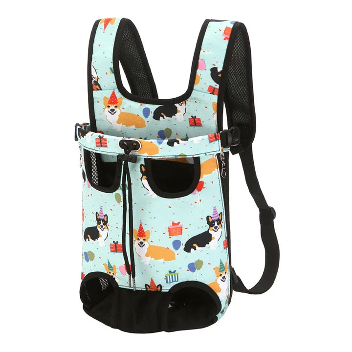 Upgraded Adjustable Cat & Dog Carrier Backpack – Portable Pet Travel Bag for Outdoor Hiking, Camping & Chest Carry