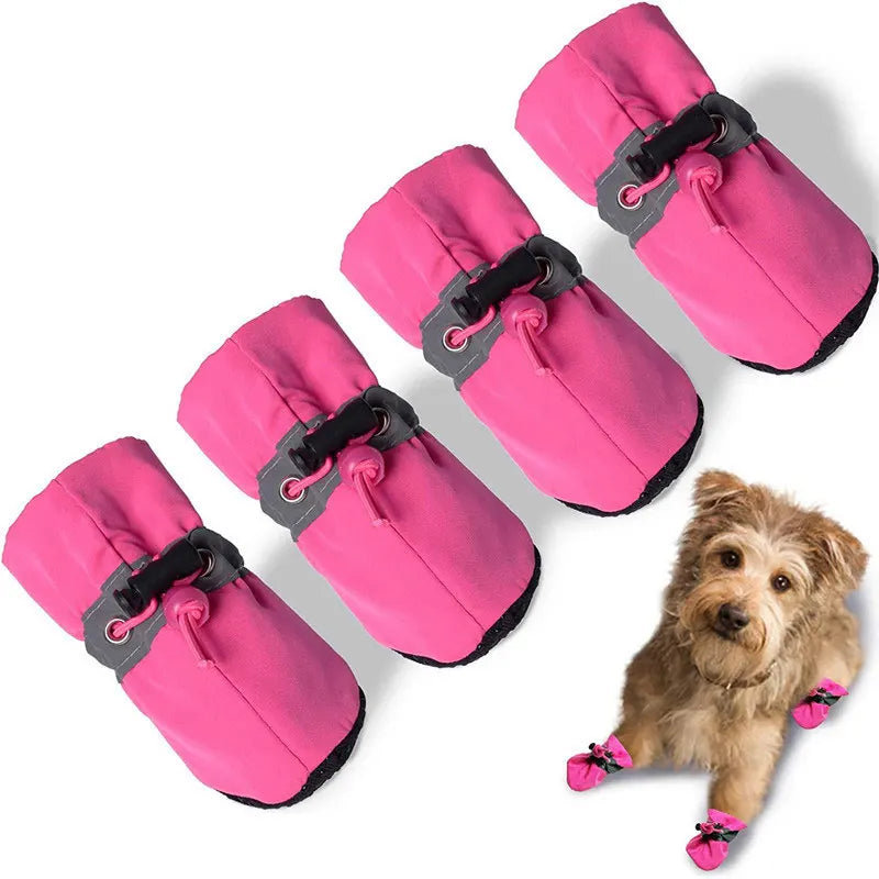 4pcs Waterproof Pet Dog Shoes