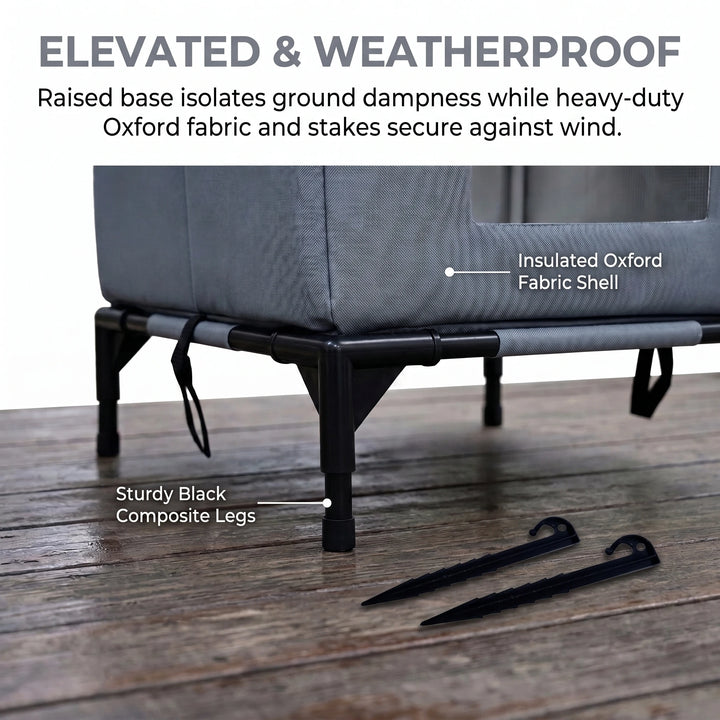BingoPaw Insulated Outdoor Cat House Waterproof Shelter
