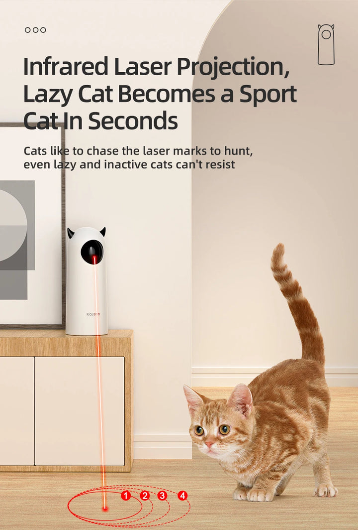 ROJECO Interactive Laser Cat Toy for Indoor Pet Play