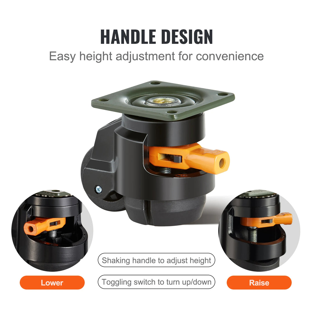 SucceBuy Heavy Duty Leveling Casters with Adjustable Feet
