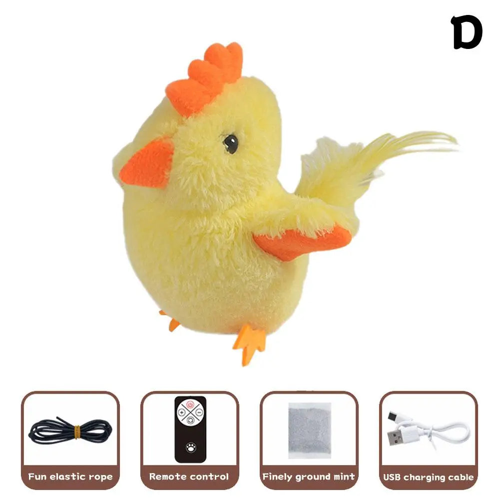 Interactive Flapping Bird Cat Toy with Chirping Sound Sparrow
