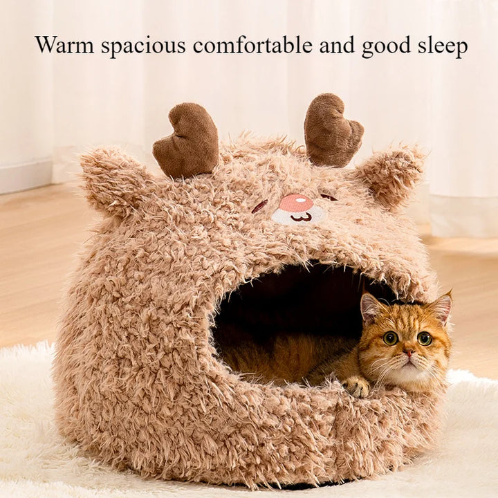 Ultra-Soft Pet House – Deep Comfort Sleeping Bed for Cats & Small Dogs