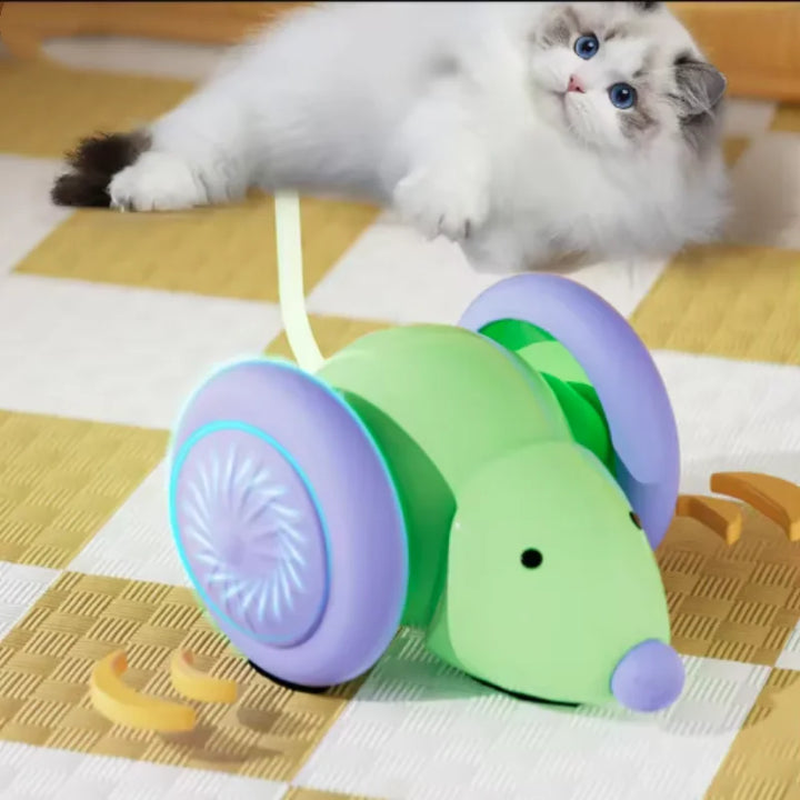 Rechargeable Electric Mouse Cat Toy with Obstacle Avoidance