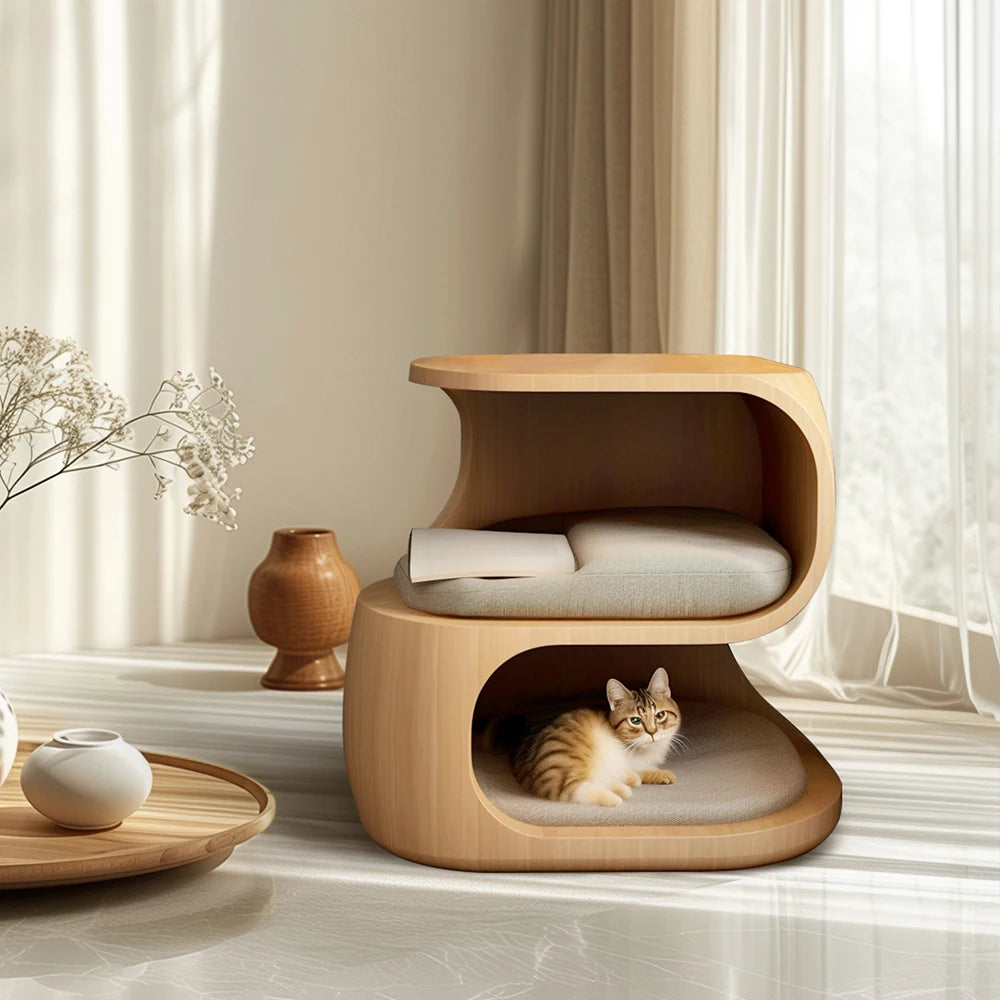 Custom Modern Luxury Coffee Table Cat Cage Luxury Custom Cat And Dog Nest 3D Printing Side Table Cat Beds