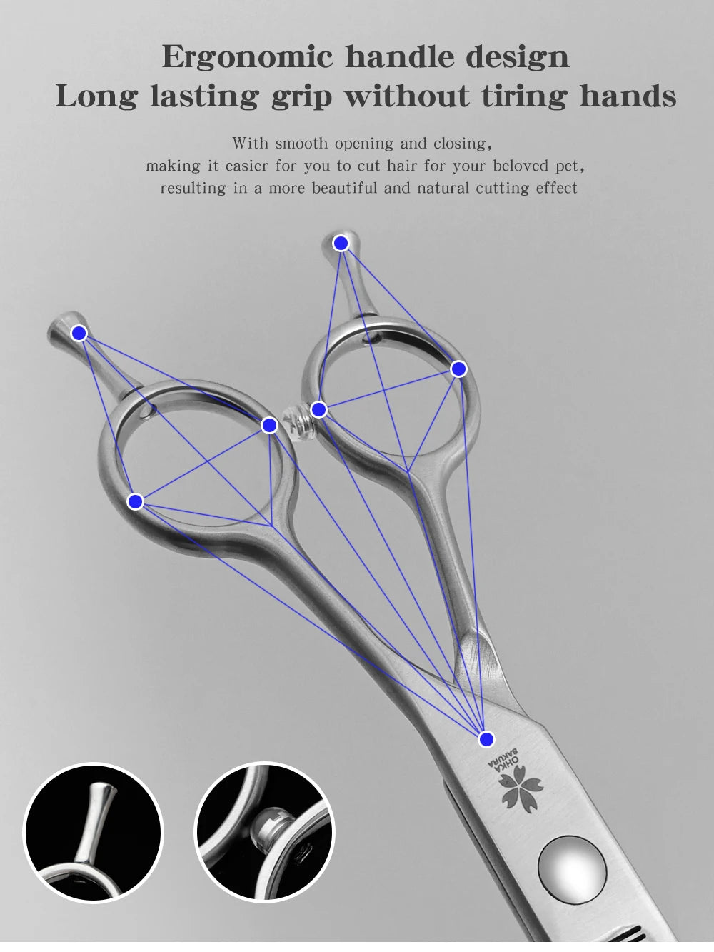 7.25 Inch VG10 Steel Professional Pet Grooming Scissors