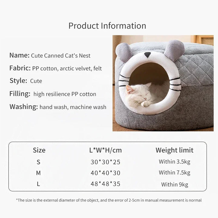 Cozy Pet Cave – Warm With Removable Cushion