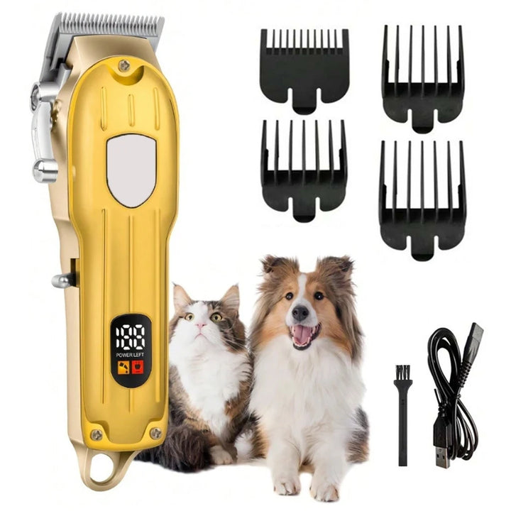 USB Rechargeable Pet Hair Clipper with LCD Display