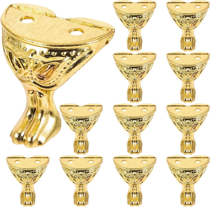 4Pcs Antique Metal Jewelry Box Feet in Bronze Gold Silver