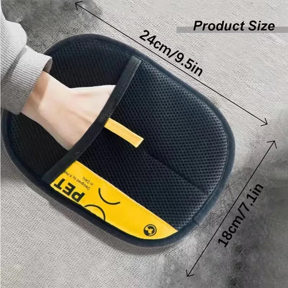 Portable Pet Hair Remover Gloves for Clothes and Furniture