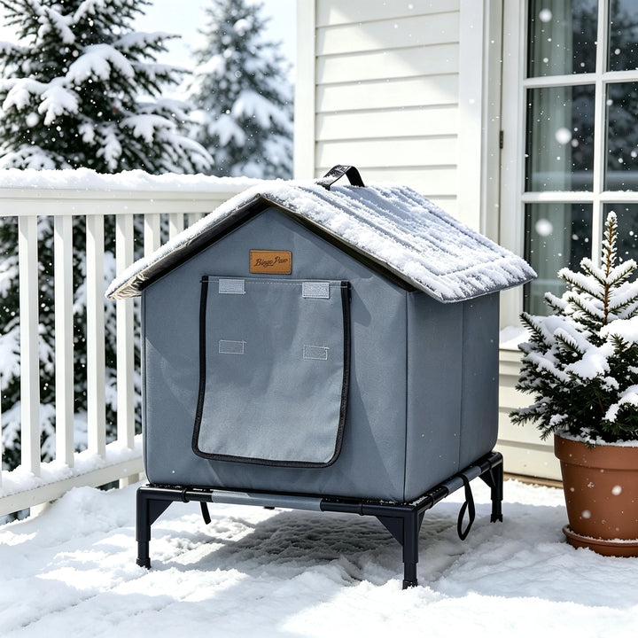 BingoPaw Insulated Outdoor Cat House Waterproof Shelter