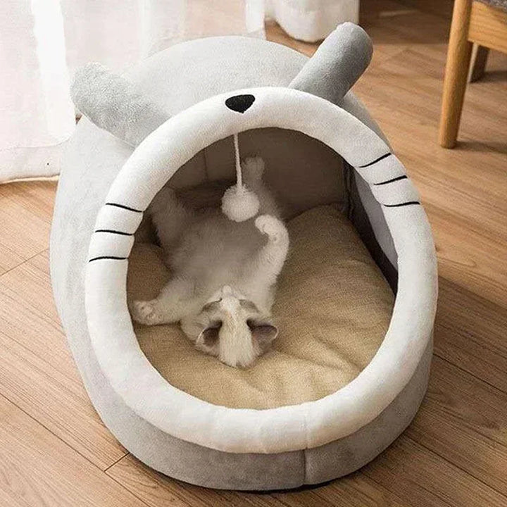 Round Cat Bed House – Cozy Pet Nest & Sleeping Cave for Kittens
