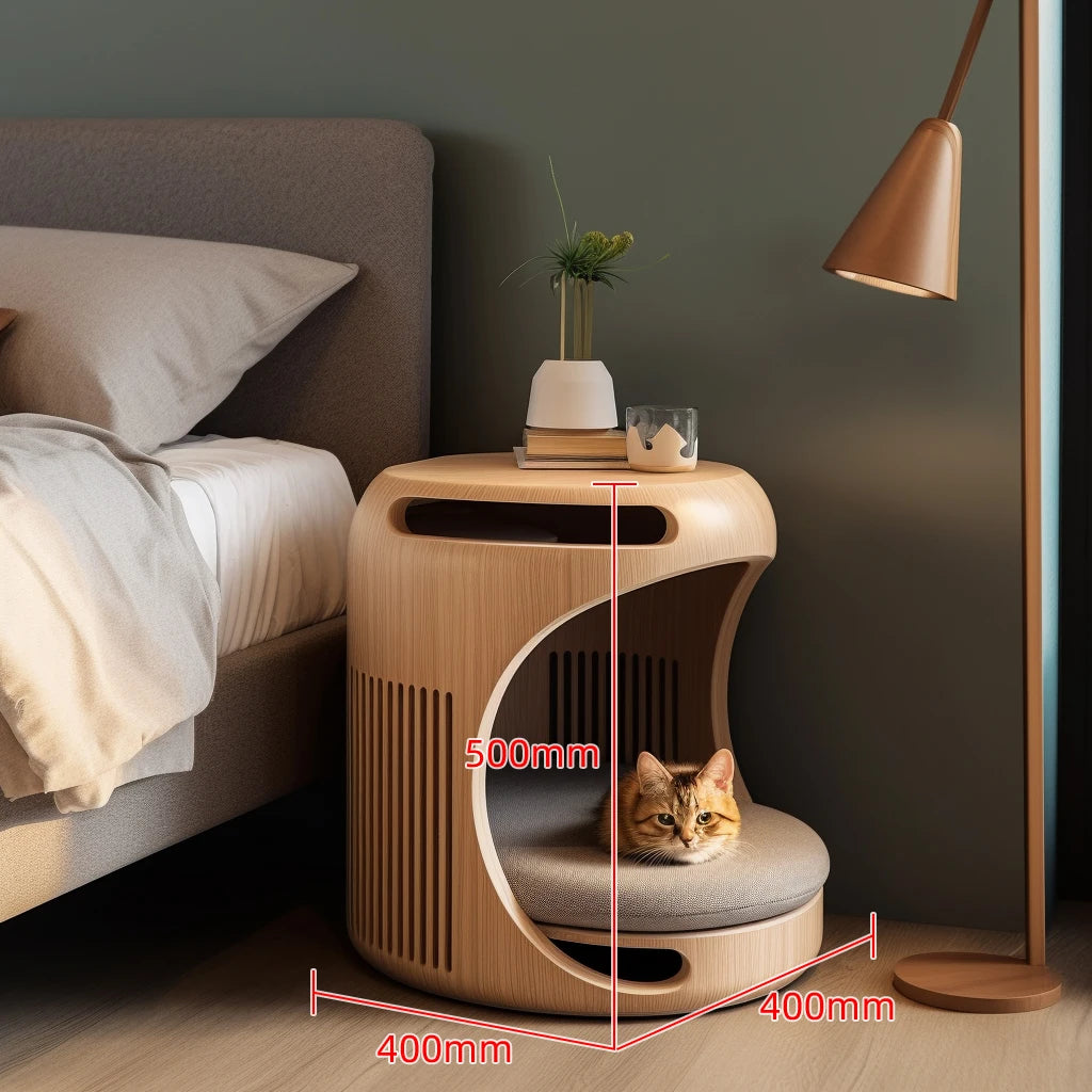 Custom Modern Luxury Coffee Table Cat Cage Luxury Custom Cat And Dog Nest 3D Printing Side Table Cat Beds
