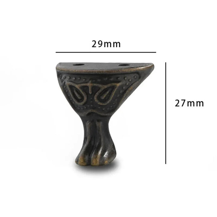 4Pcs Antique Metal Jewelry Box Feet in Bronze Gold Silver