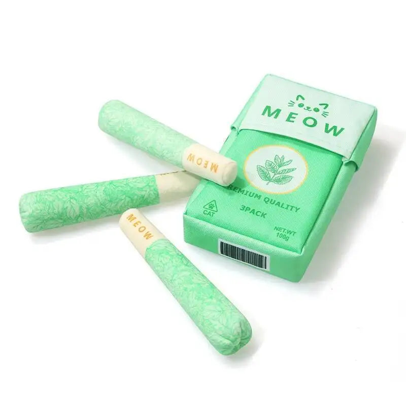 Mint Cigarette Cat Toy Chew Stick for Indoor Cats