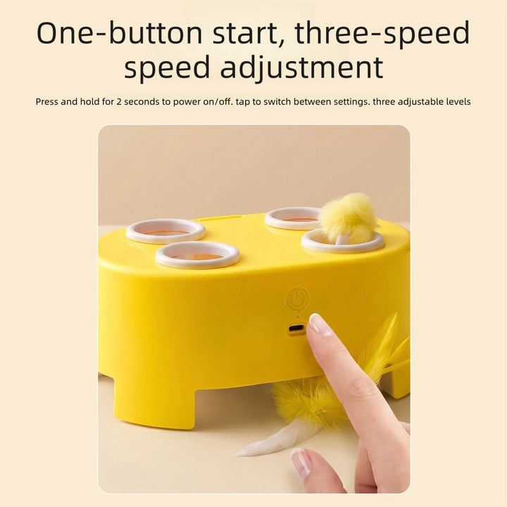 Automatic Whack-A-Mole Cat Toy, Rechargeable Interactive Game