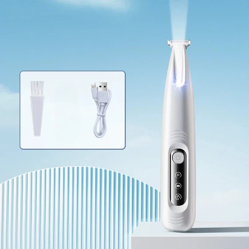 Rechargeable Dog Paw Trimmer with LED Light and Display