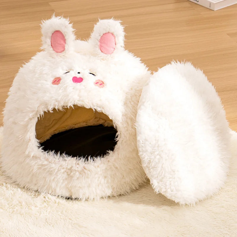 Ultra-Soft Pet House – Deep Comfort Sleeping Bed for Cats & Small Dogs