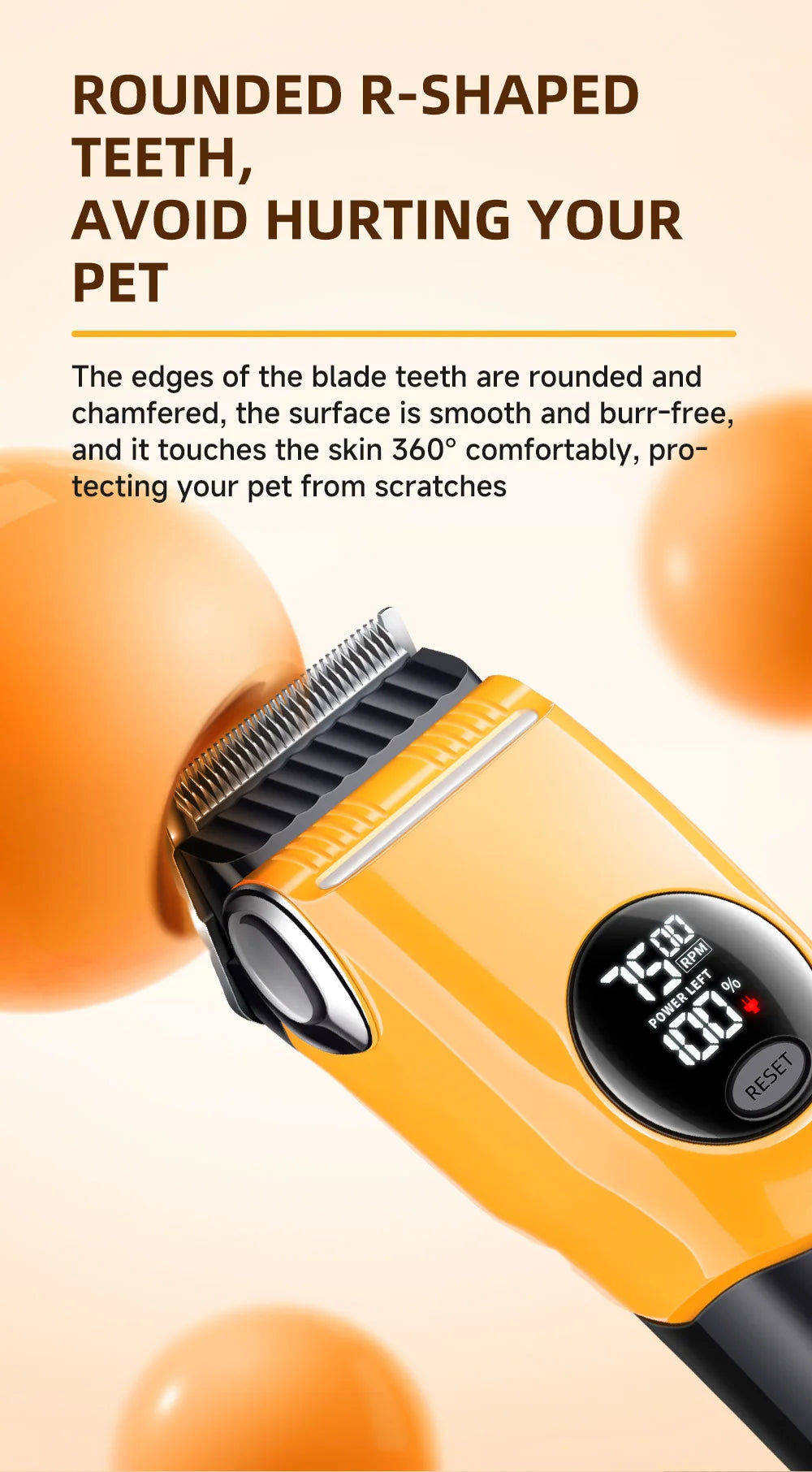 Rechargeable Dog and Cat Hair Clipper with Wide Voltage