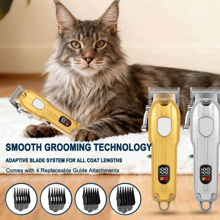 USB Rechargeable Pet Hair Clipper with LCD Display