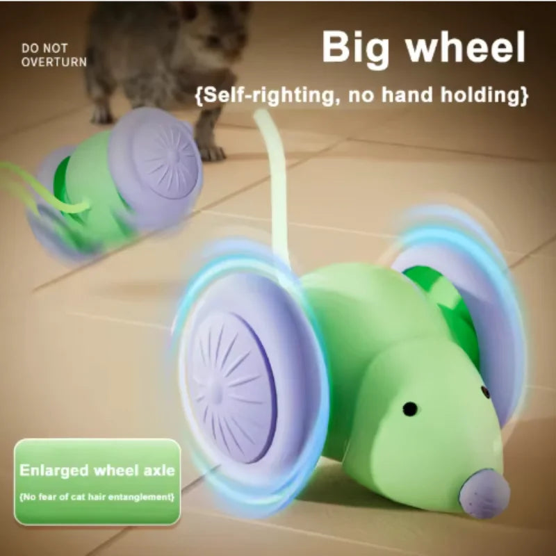 Rechargeable Electric Mouse Cat Toy with Obstacle Avoidance