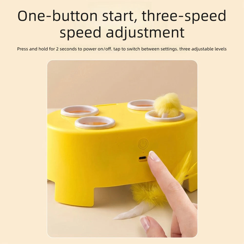 Automatic Whack-A-Mole Cat Toy, Rechargeable Interactive Game