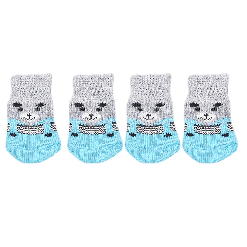 4Pcs Warm Puppy Dog Shoes