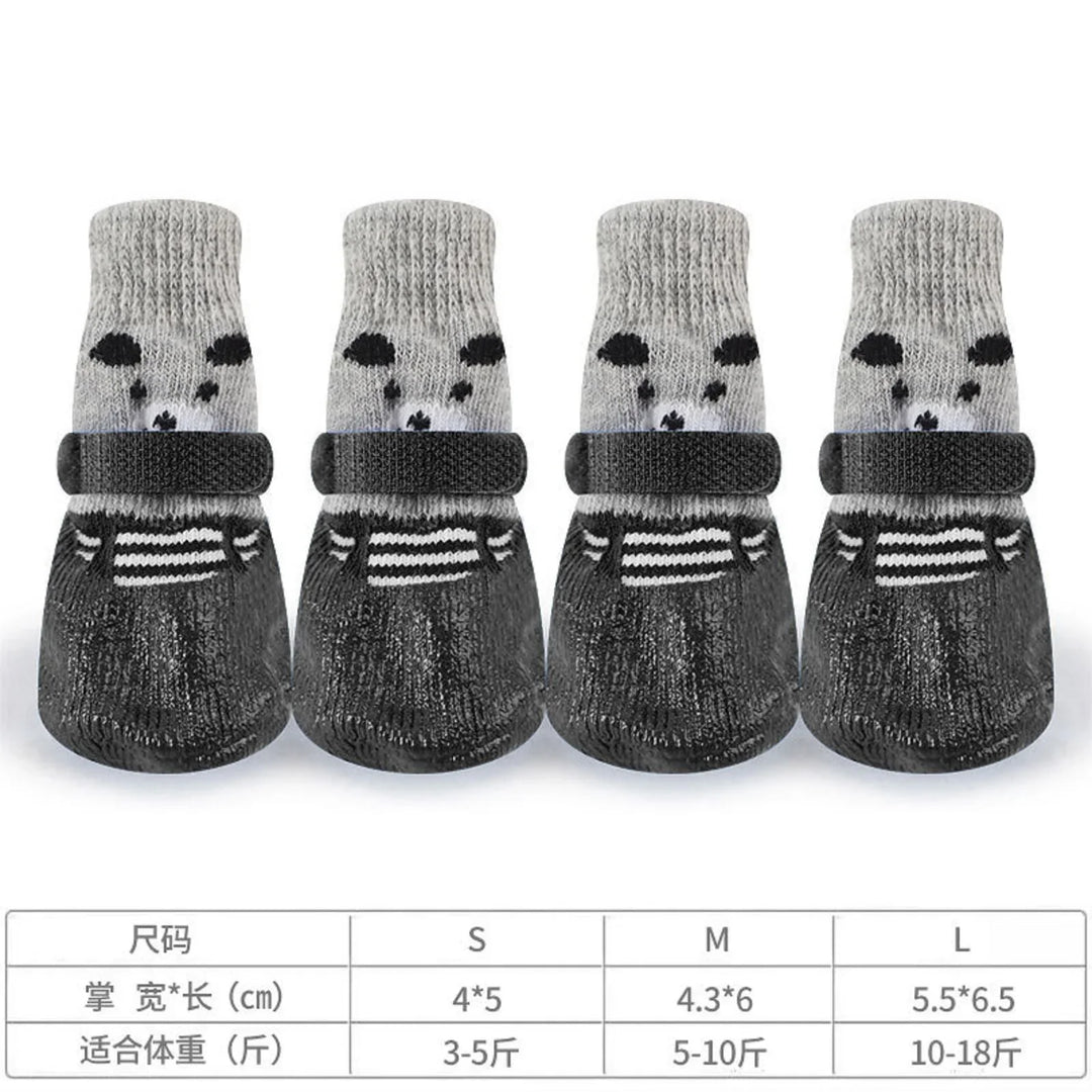 **Waterproof Anti-Scratch Knit Pet Socks for Small Dogs & Cats**