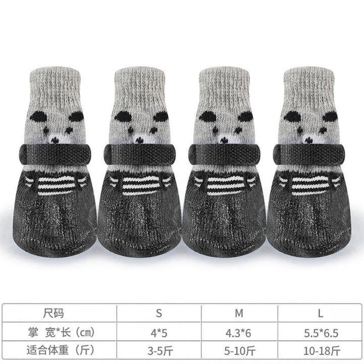 **Waterproof Anti-Scratch Knit Pet Socks for Small Dogs & Cats**