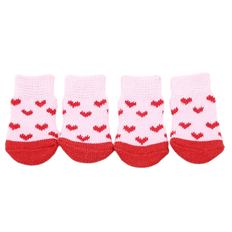 4Pcs Warm Puppy Dog Shoes