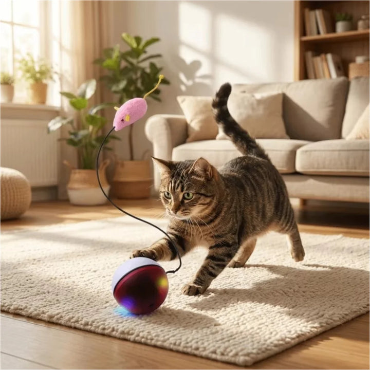 USB Rechargeable Interactive Cat Ball with Motion Sensor