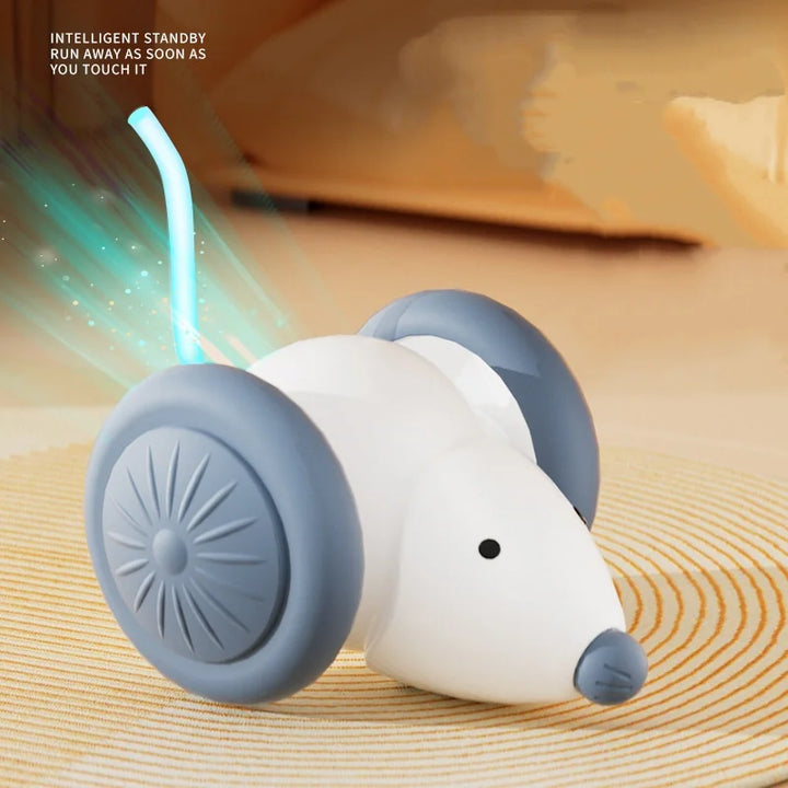 Rechargeable Electric Mouse Cat Toy with Obstacle Avoidance
