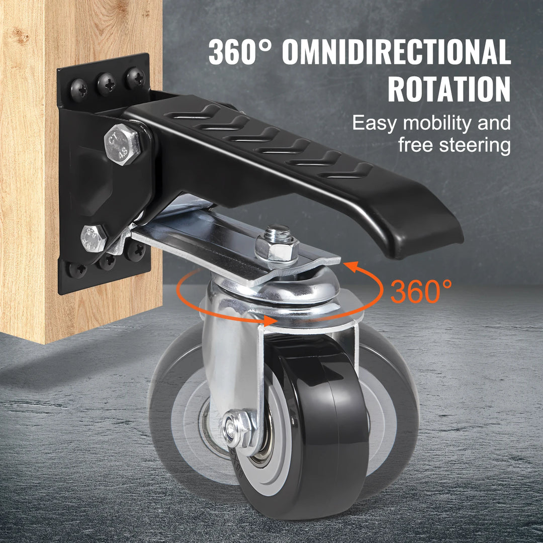 SucceBuy 2.5-Inch Workbench Caster Wheels, Set of 4