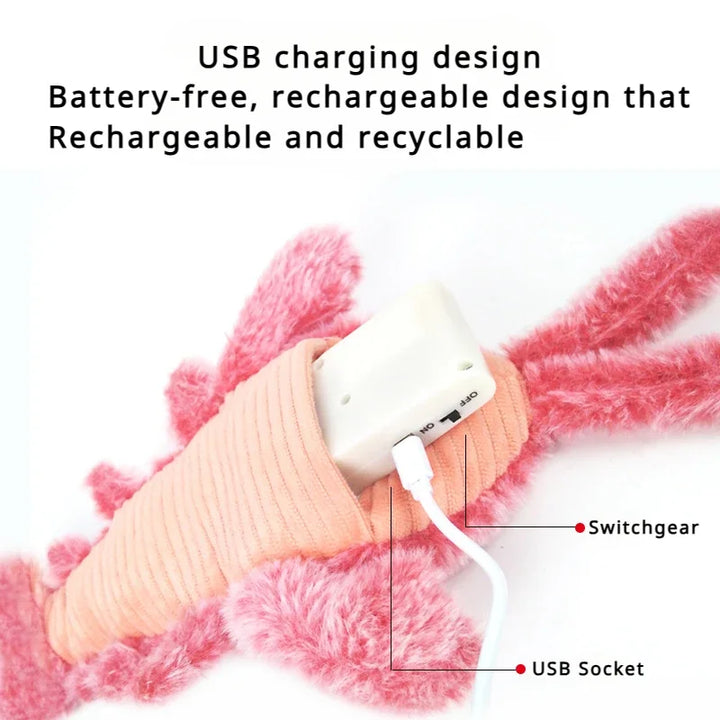 Automatic Jumping Lobster Cat Toy – USB Rechargeable