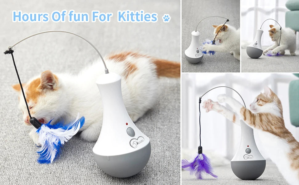 DOEL Automatic Cat Feather Toy with 360° Rotation