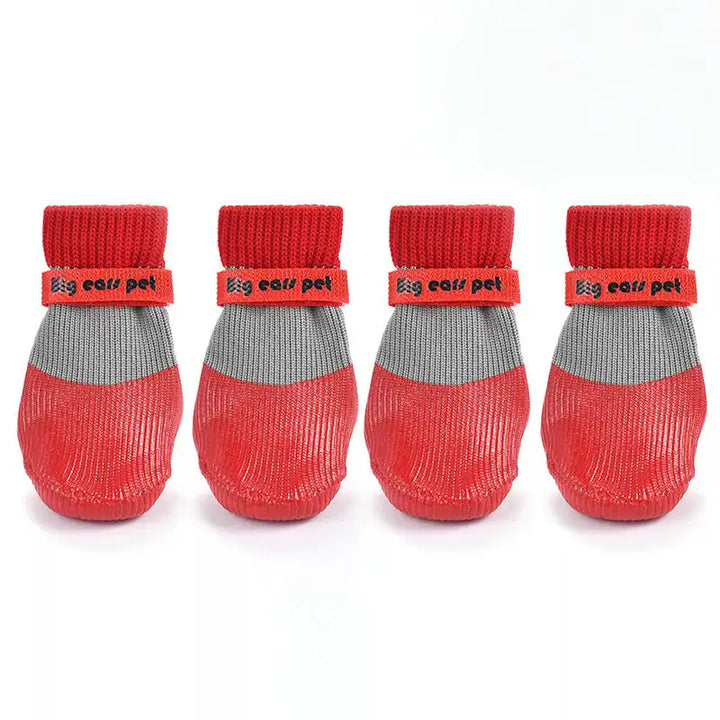 2 Pairs Anti-Slip Waterproof Dog Socks Shoes Outdoor