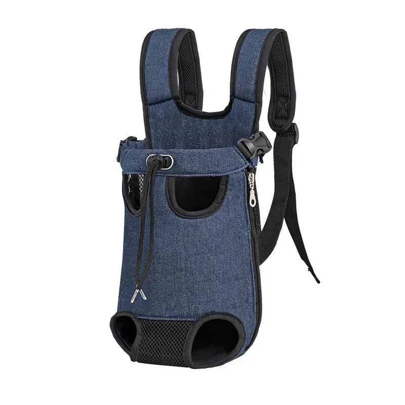 Upgraded Adjustable Cat & Dog Carrier Backpack – Portable Pet Travel Bag for Outdoor Hiking, Camping & Chest Carry