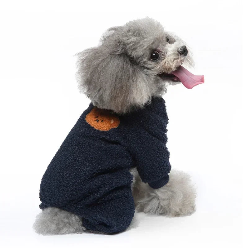 Pet Winter Clothes for Dogs Jumpsuit Pajamas