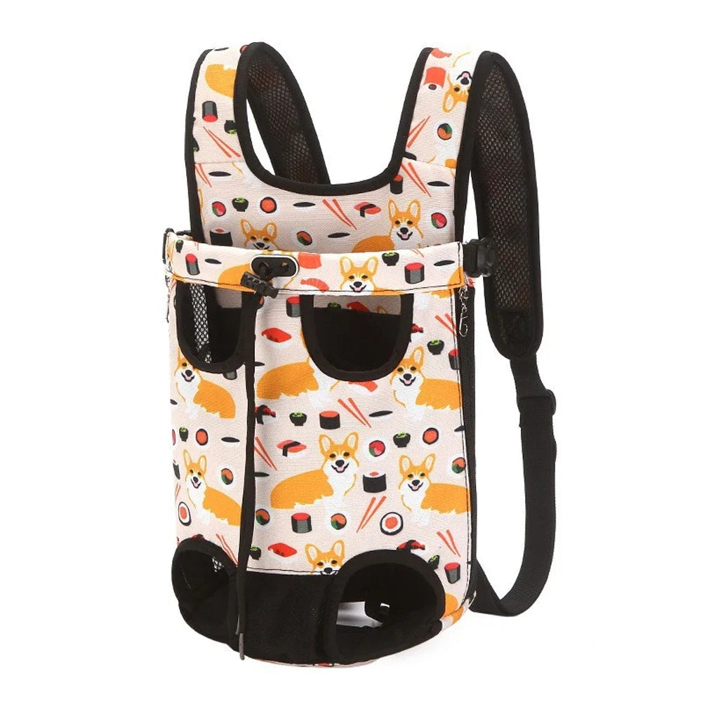 Upgraded Adjustable Cat & Dog Carrier Backpack – Portable Pet Travel Bag for Outdoor Hiking, Camping & Chest Carry